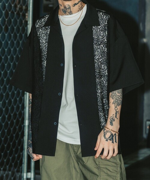 Subciety（サブサエティ）の「Lace panel shirt（シャツ/ブラウス・メンズ・ブラック/アイボリー/オレンジ・LARGE/MEDIUM/SMALL/X-LARGE）」の15枚目の写真