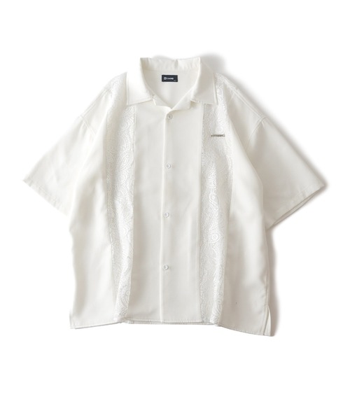 Subciety（サブサエティ）の「Lace panel shirt（シャツ/ブラウス・メンズ・ブラック/アイボリー/オレンジ・LARGE/MEDIUM/SMALL/X-LARGE）」の4枚目の写真