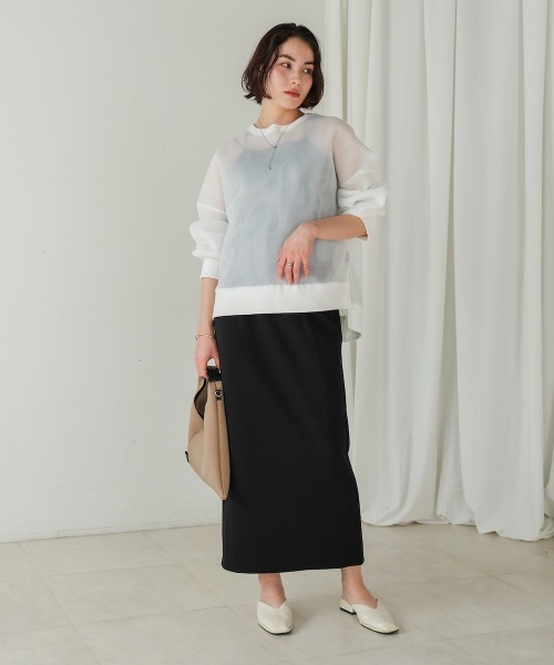 Bou Jeloud（ブージュルード）の「クリアダンボールプルオーバー（Tシャツ/カットソー・レディース・ホワイト/ブラック・FREE）」の4枚目の写真