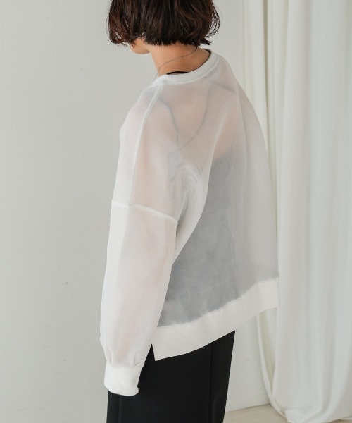 Bou Jeloud（ブージュルード）の「クリアダンボールプルオーバー（Tシャツ/カットソー・レディース・ホワイト/ブラック・FREE）」の19枚目の写真