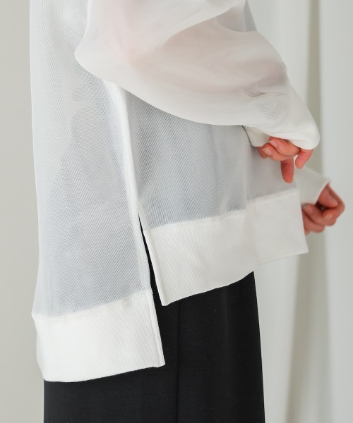 Bou Jeloud（ブージュルード）の「クリアダンボールプルオーバー（Tシャツ/カットソー・レディース・ホワイト/ブラック・FREE）」の14枚目の写真