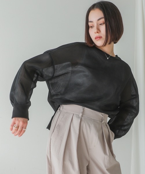 Bou Jeloud（ブージュルード）の「クリアダンボールプルオーバー（Tシャツ/カットソー・レディース・ホワイト/ブラック・FREE）」の18枚目の写真