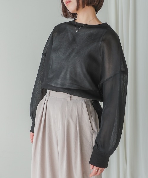 Bou Jeloud（ブージュルード）の「クリアダンボールプルオーバー（Tシャツ/カットソー・レディース・ホワイト/ブラック・FREE）」の8枚目の写真