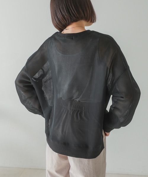 Bou Jeloud（ブージュルード）の「クリアダンボールプルオーバー（Tシャツ/カットソー・レディース・ホワイト/ブラック・FREE）」の9枚目の写真