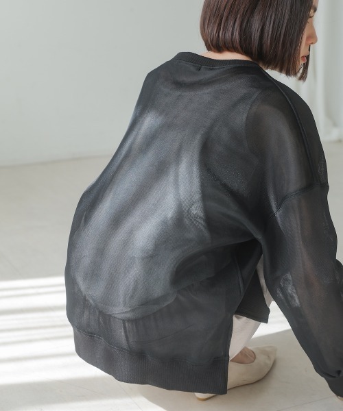 Bou Jeloud（ブージュルード）の「クリアダンボールプルオーバー（Tシャツ/カットソー・レディース・ホワイト/ブラック・FREE）」の11枚目の写真