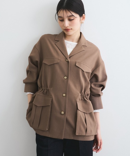 ジャケット・アウター OUTIL / MANTEAU MIERY SIZE:2 21AW】OUTIL ウティ コート ブラックモールスキン Aラインロング