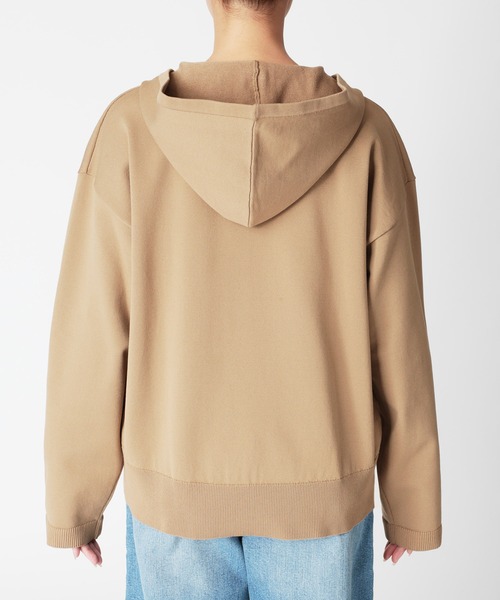 BARNYARDSTORM（バンヤードストーム）の「BARNYARDSTORM / スキッパーフーディーニットパーカー / ハンドウォッシャブル（パーカー・レディース・ベージュ/ホワイト・FREE）」の22枚目の写真