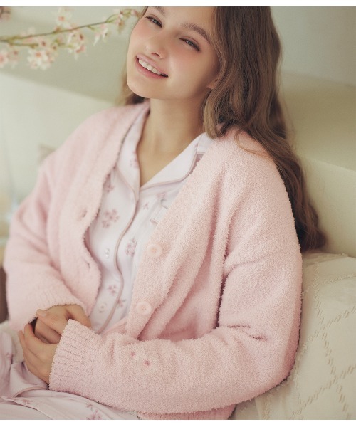 PEACH JOHN（ピーチジョン）の「ホイップリーＶネックカーデ（その他ルームウェア・レディース・イエロー/ピンク・ONE SIZE）」の4枚目の写真