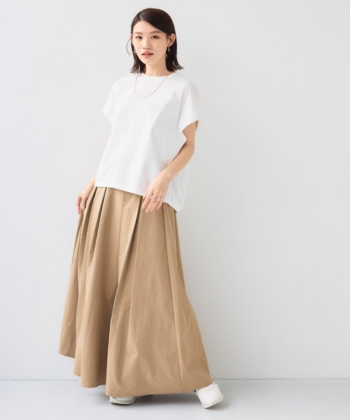 CROSS FUNCTION（クロスファンクション）の「《汗染み防止》正解 ゆるシルエットフレンチプルオーバー【CF/クロスファンクション】（Tシャツ/カットソー・レディース・ミント/オフホワイト/ライトグレー/ブラック・M/LL/L）」の15枚目の写真