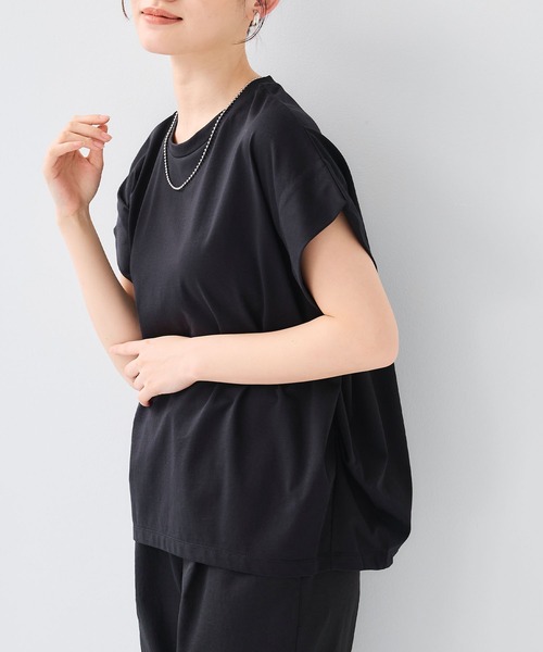 CROSS FUNCTION（クロスファンクション）の「《汗染み防止》正解 ゆるシルエットフレンチプルオーバー【CF/クロスファンクション】（Tシャツ/カットソー・レディース・ミント/オフホワイト/ライトグレー/ブラック・M/LL/L）」の20枚目の写真