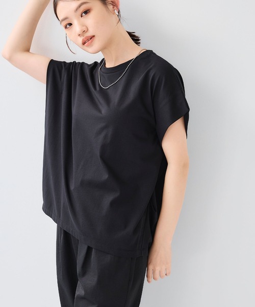 CROSS FUNCTION（クロスファンクション）の「《汗染み防止》正解 ゆるシルエットフレンチプルオーバー【CF/クロスファンクション】（Tシャツ/カットソー・レディース・ミント/オフホワイト/ライトグレー/ブラック・M/LL/L）」の19枚目の写真