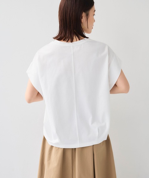 CROSS FUNCTION（クロスファンクション）の「《汗染み防止》正解 ゆるシルエットフレンチプルオーバー【CF/クロスファンクション】（Tシャツ/カットソー・レディース・ミント/オフホワイト/ライトグレー/ブラック・M/LL/L）」の12枚目の写真