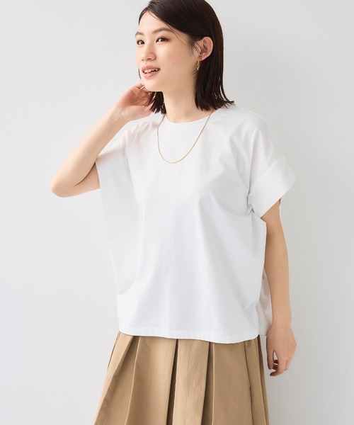 CROSS FUNCTION（クロスファンクション）の「《汗染み防止》正解 ゆるシルエットフレンチプルオーバー【CF/クロスファンクション】（Tシャツ/カットソー・レディース・ミント/オフホワイト/ライトグレー/ブラック・M/LL/L）」の9枚目の写真