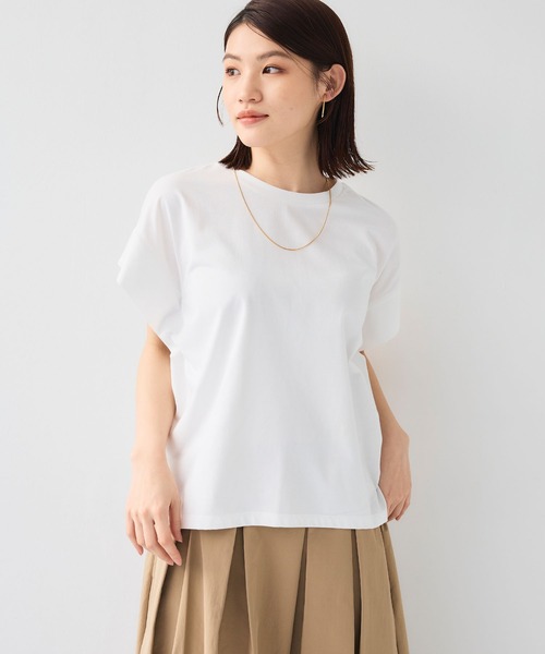 CROSS FUNCTION（クロスファンクション）の「《汗染み防止》正解 ゆるシルエットフレンチプルオーバー【CF/クロスファンクション】（Tシャツ/カットソー・レディース・ミント/オフホワイト/ライトグレー/ブラック・M/LL/L）」の10枚目の写真