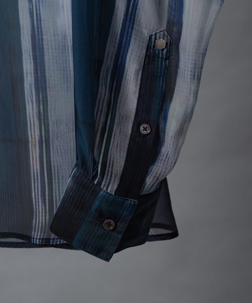 PHILTHEORY（フィルセオリー）の「Sheer graphic shirts/シアーグラフィックシャツ（シャツ/ブラウス・メンズ・グリーン/ブラック・1/2/3）」の14枚目の写真