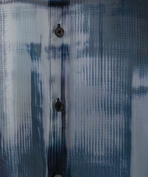 PHILTHEORY（フィルセオリー）の「Sheer graphic shirts/シアーグラフィックシャツ（シャツ/ブラウス・メンズ・グリーン/ブラック・1/2/3）」の12枚目の写真