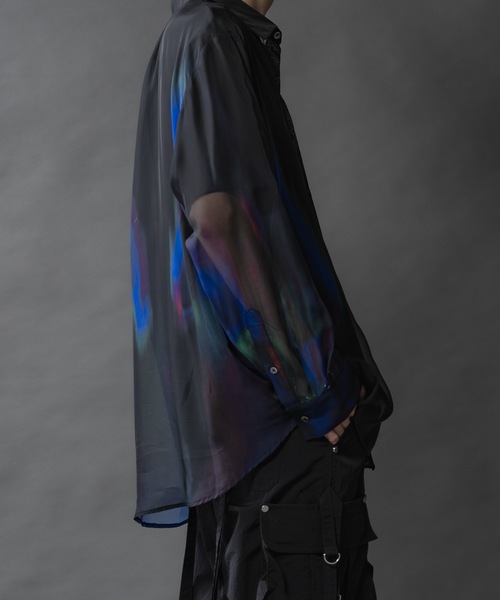 PHILTHEORY（フィルセオリー）の「Sheer graphic shirts/シアーグラフィックシャツ（シャツ/ブラウス・メンズ・グリーン/ブラック・1/2/3）」の20枚目の写真