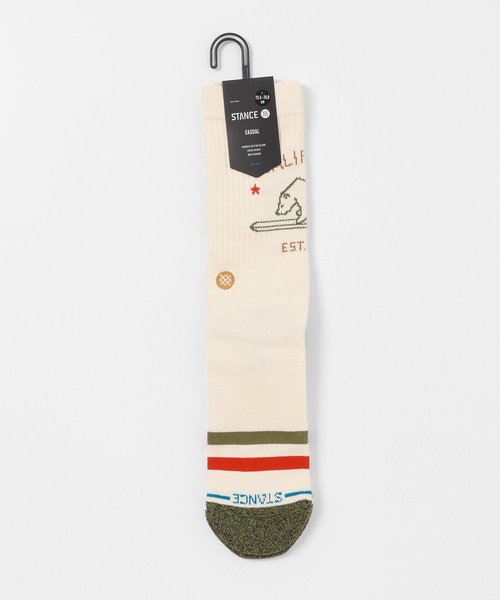 STANCE（スタンス）の「STANCE SOCKS　CALIFORNIA REPUBLIC 2 +（ソックス/靴下・メンズ・オフホワイト・LARGE）」の2枚目の写真