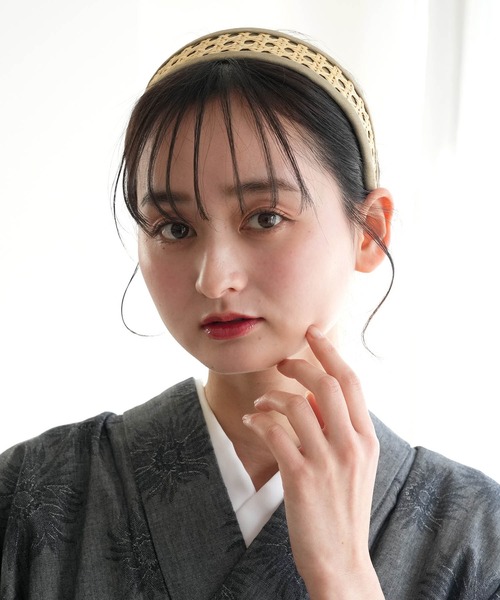 ZIMMERMANN 波形デザイン カチューシャ ギンガムチェックカチューシャ（カチューシャ）｜flower