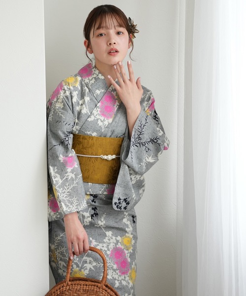 セール】手染め注染浴衣3点セット utatane×注染工房 赤坂紬 上品