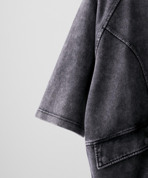 【CLEL】Heavy Weight Vintage Design Short Sleeve Half Zip T-shirts / ヘビーウェイトヴィンテージデザイン半袖ハーフジップTシャツの21枚目の写真