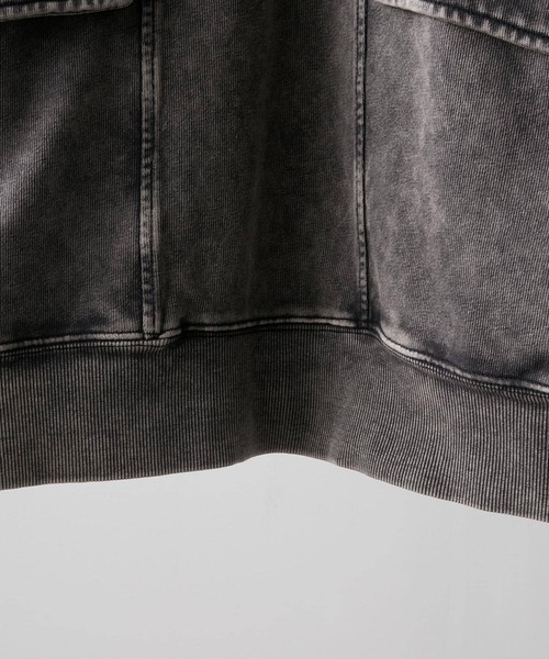 CLEL】Heavy Weight Vintage Design Short Sleeve Half Zip T