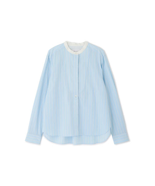 human woman（ヒューマンウーマン）の「◆Ｃドビーストライプクレリックシャツ（シャツ/ブラウス・レディース・ホワイト系その他3/ベージュ系その他3/ブルー系その他3・MEDIUM/SMALL）」の18枚目の写真