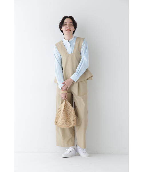 human woman（ヒューマンウーマン）の「◆Ｃドビーストライプクレリックシャツ（シャツ/ブラウス・レディース・ホワイト系その他3/ベージュ系その他3/ブルー系その他3・MEDIUM/SMALL）」の20枚目の写真