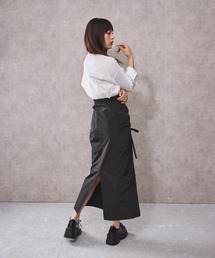 Perfect Suit FActory（パーフェクトスーツファクトリー）の「フロントドロストシャーリングスカート【DIP IN CHOCOLATE】（スカート）」