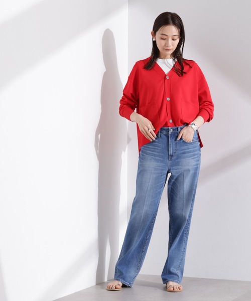 NANO universe（ナノユニバース）の「洗濯機洗い可UVカット接触冷感Vネックカーディガン（カーディガン/ボレロ・レディース・レッド/ダークネイビー/グレー系その他4・FREE）」の7枚目の写真