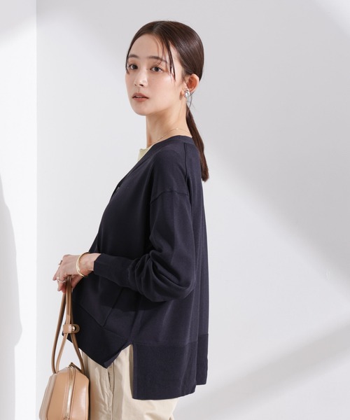 NANO universe（ナノユニバース）の「洗濯機洗い可UVカット接触冷感Vネックカーディガン（カーディガン/ボレロ・レディース・レッド/ダークネイビー/グレー系その他4・FREE）」の14枚目の写真