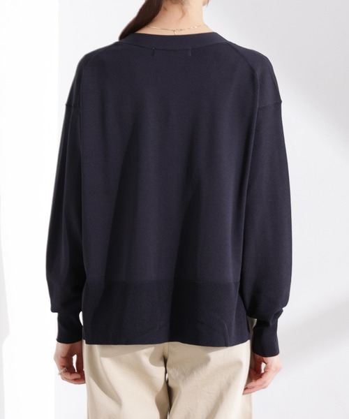 NANO universe（ナノユニバース）の「洗濯機洗い可UVカット接触冷感Vネックカーディガン（カーディガン/ボレロ・レディース・レッド/ダークネイビー/グレー系その他4・FREE）」の9枚目の写真