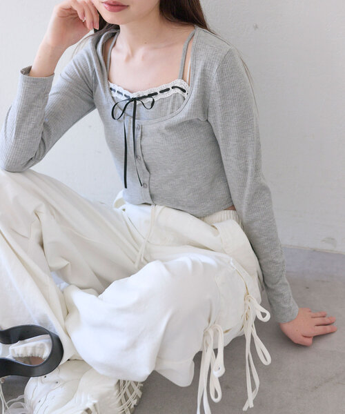 OLIVE des OLIVE（オリーブデオリーブ）の「デニムカーゴパンツ（その他パンツ・レディース・ピンク/ブラウン/オフホワイト/ブラック系その他・FREE）」の21枚目の写真