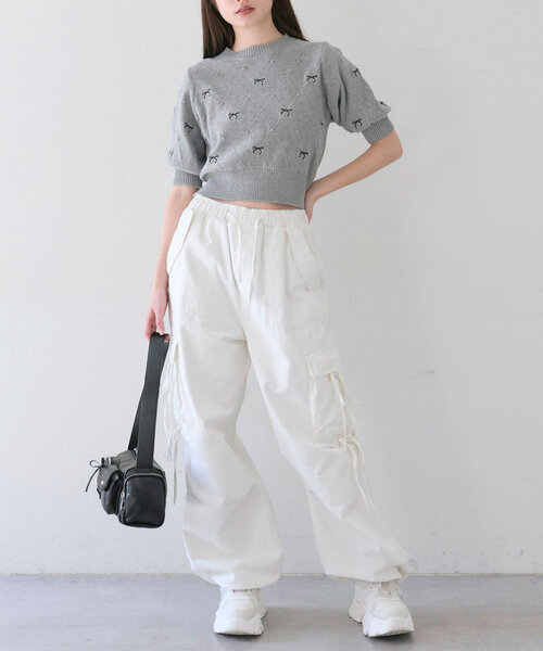 OLIVE des OLIVE（オリーブデオリーブ）の「デニムカーゴパンツ（その他パンツ・レディース・ピンク/ブラウン/オフホワイト/ブラック系その他・FREE）」の22枚目の写真