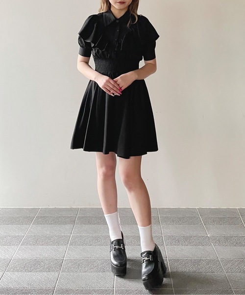 7月値上げします【Black collection】フリルミニワンピース 2025最新】SNSで話題・人気の商品のおすすめアイテム Black