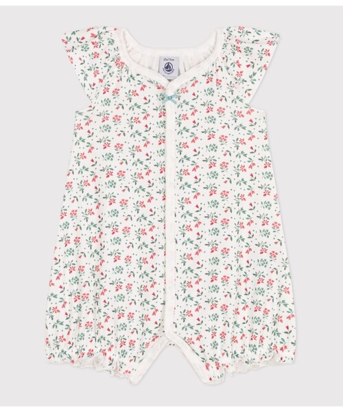 PETIT BATEAU(プチバトー)の「ショートロンパース(ロンパース・キッズ・ホワイト系その他・3MONTH/6MONTH/12MONTH)」の4枚目の写真