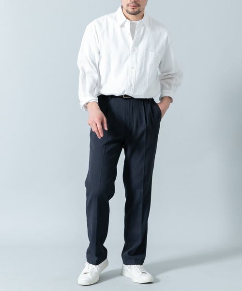 URBAN RESEARCH ROSSO MEN（アーバンリサーチロッソメン）の「『XLサイズあり』リラックスコットンリネン7分袖シャツ（シャツ/ブラウス・メンズ・ブルー/ネイビー/ベージュ/ブルー系その他/ホワイト/ベージュ系その他・SMALL/MEDIUM/LARGE/X-LARGE）」の12枚目の写真