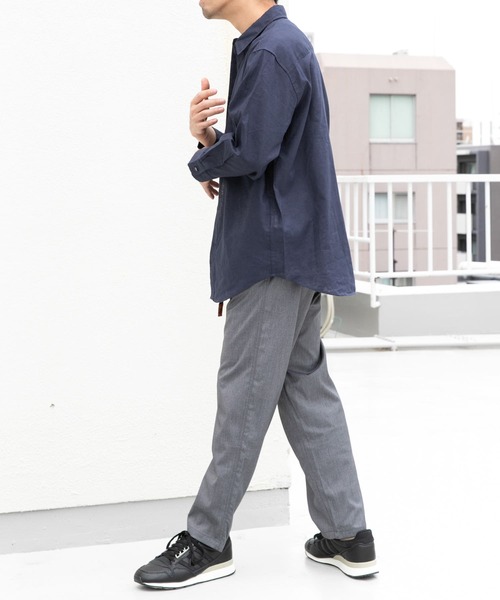 URBAN RESEARCH ROSSO MEN（アーバンリサーチロッソメン）の「『XLサイズあり』リラックスコットンリネン7分袖シャツ（シャツ/ブラウス・メンズ・ブルー/ネイビー/ベージュ/ブルー系その他/ホワイト/ベージュ系その他・SMALL/MEDIUM/LARGE/X-LARGE）」の7枚目の写真