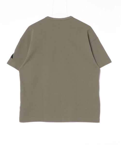 レターロゴ ワッフル Tシャツ 半袖 ルーズ トップス 2色 hr9565 セール】ルーズフィット ワッフルファブリック 半袖Tシャツ