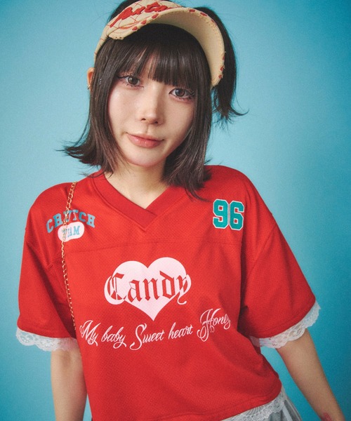 GALFY(ガルフィー)の「GALFY-ぷりちぃゲームシャツ(その他トップス・レディース・ラベンダー/レッド/ブラック・FREE)」の18枚目の写真
