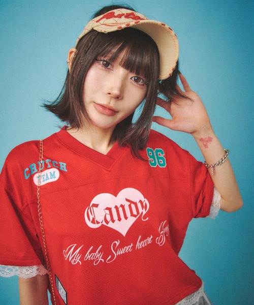 GALFY(ガルフィー)の「GALFY-ぷりちぃゲームシャツ(その他トップス・レディース・ラベンダー/レッド/ブラック・FREE)」の19枚目の写真