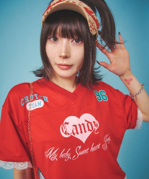 GALFY(ガルフィー)の「GALFY-ぷりちぃゲームシャツ(その他トップス・レディース・ラベンダー/レッド/ブラック・FREE)」の20枚目の写真