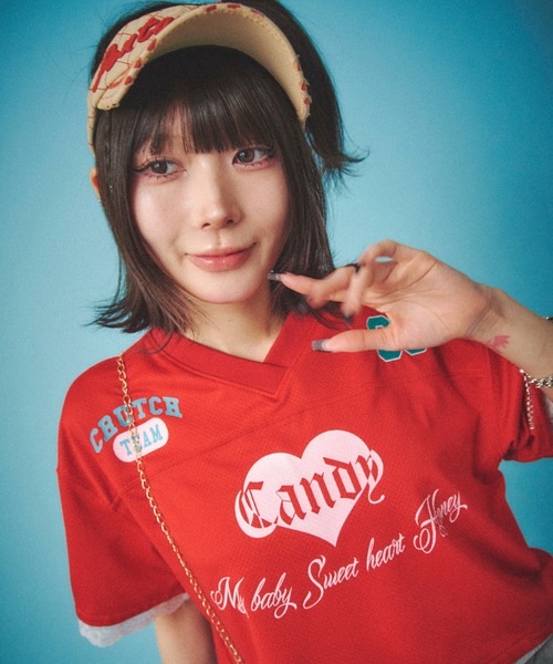 GALFY(ガルフィー)の「GALFY-ぷりちぃゲームシャツ(その他トップス・レディース・ラベンダー/レッド/ブラック・FREE)」の21枚目の写真