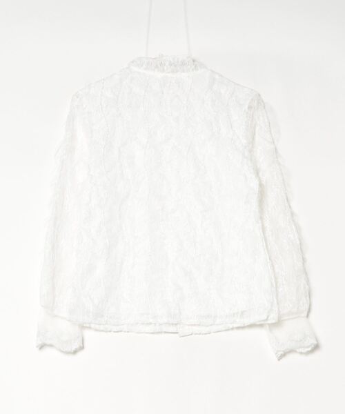 Dream garden(ドリームガーデン)の「レースフリルシャツブラウス(シャツ/ブラウス・レディース・ライトベージュ/ホワイト・M/2XL/XL/L)」の3枚目の写真