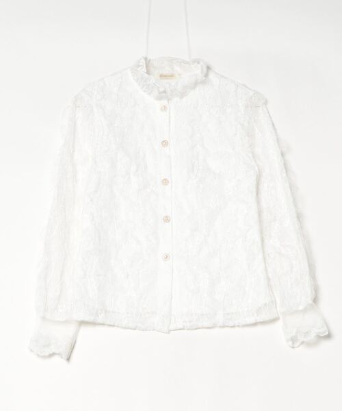 Dream garden(ドリームガーデン)の「レースフリルシャツブラウス(シャツ/ブラウス・レディース・ライトベージュ/ホワイト・M/2XL/XL/L)」の5枚目の写真