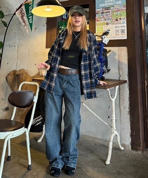 FreeZone(フリーゾーン)の「【新色展開】フーディー ヴィンテージライク チェックシャツ(シャツ/ブラウス・メンズ・ブルー/ブラウン・F)」の16枚目の写真