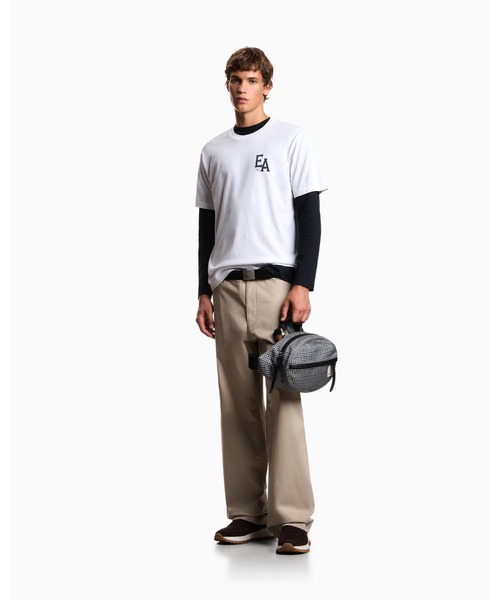 EMPORIO ARMANI(エンポリオアルマーニ)の「【エンポリオ アルマーニ】ASV Eagle Club Tシャツ オーガニックジャージー プリント(Tシャツ/カットソー・メンズ・ブラウン/ミント/ホワイト/ネイビー×ホワイト・LARGE/MEDIUM/SMALL/X-LARGE/X-SMALL/XX-LARGE)」の5枚目の写真