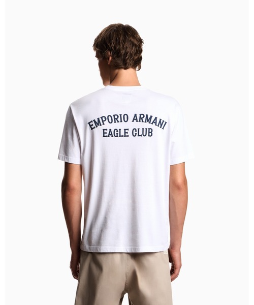 EMPORIO ARMANI(エンポリオアルマーニ)の「【エンポリオ アルマーニ】ASV Eagle Club Tシャツ オーガニックジャージー プリント(Tシャツ/カットソー・メンズ・ブラウン/ミント/ホワイト/ネイビー×ホワイト・LARGE/MEDIUM/SMALL/X-LARGE/X-SMALL/XX-LARGE)」の6枚目の写真