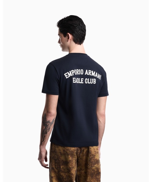 EMPORIO ARMANI(エンポリオアルマーニ)の「【エンポリオ アルマーニ】ASV Eagle Club Tシャツ オーガニックジャージー プリント(Tシャツ/カットソー・メンズ・ブラウン/ミント/ホワイト/ネイビー×ホワイト・LARGE/MEDIUM/SMALL/X-LARGE/X-SMALL/XX-LARGE)」の10枚目の写真