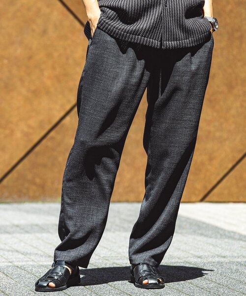 JOURNAL STANDARD relume(ジャーナルスタンダード レリューム)の「TECH CANVAS イージーパンツ(セットアップ着用可)(スラックス・メンズ・ブラック/アイボリー/クリアブルー/ライトグレー・SMALL/MEDIUM/LARGE)」の3枚目の写真